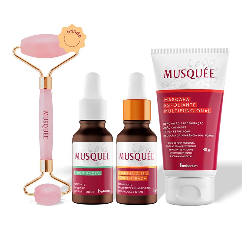 Kit Pele Lisinha Sérum Facial + Vitamina C Musquée | Herbarium