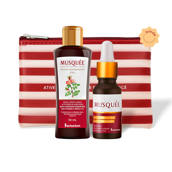 Duo Facial Sérum Hidratante Musquée + Óleo de Rosa Mosqueta Musquée + Necessaire